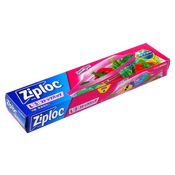 ジップロック ストックバッグ 冷蔵・常温保存用 Lサイズ 5枚入 : 100円