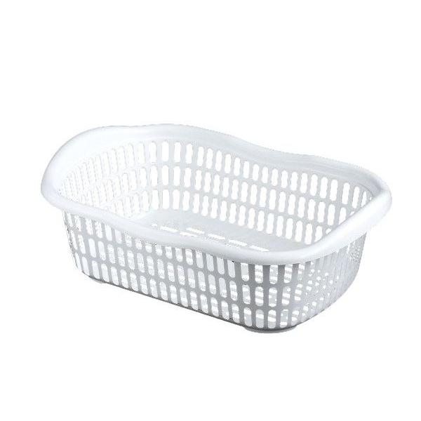 かこさん専用 サンテール脱衣かご ホワイト 44.2×30.1×高さ14.8cm (100円