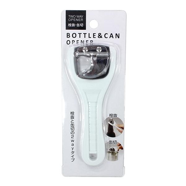 栓抜・缶切 2WAY 13.8cm (100円ショップ 100円均一 100均一 100均