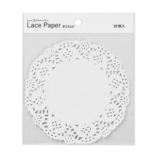 レースペーパー、18枚入りです。レース風に型抜きされた上品なデザインです。ケーキの下敷きやオードブルなどの盛り付けにお使いいただけます。※蛍光染料を含んでおりません●1枚のサイズ(約)・直径140mm●材質・紙●用途・レースペーパー ケーキ...
