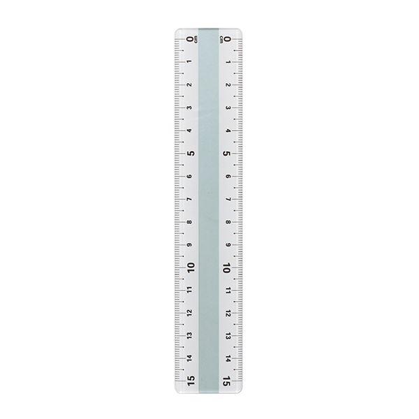 15cmの直定規です。左右どちらからでも使えます。1行に集中して本を読むことができるリーディングトラッカー付きです。●サイズ(約)・30×全長160mm●材質・アクリル樹脂●用途・定規 物差し メジャー 読書 文具 オフィス 事務用品 学校...