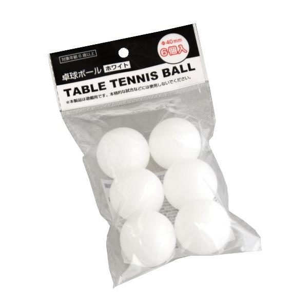 卓球ボール 直径４ｃｍ ６個入 ホワイト :2EKK73009:100円雑貨日用品卸-BABABA - 通販 - Yahoo!ショッピング