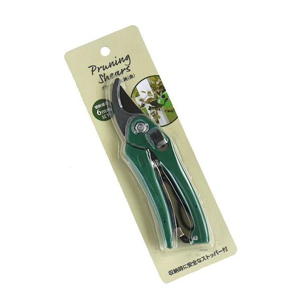 剪定はさみです。小枝の剪定に使えるはさみです。切断能力は約6mm以下です。ストッパー付きで収納時に安全です。ガーデニングや家庭菜園などのお手入れに便利です。※太さ6mmを超える生木(枝)は絶対に切らないで下さい●サイズ(約)・45×全長18...