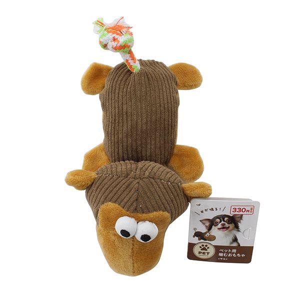 ペット用オモチャです。わんちゃんなどが噛んで遊べるオモチャです。にぎると音が鳴ります。※縫製品の為サイズの異なりや糸のほつれ等がございます※パッケージの表示価格は店頭販売価格の為、当店販売価格とは異なります●サイズ(約)・200×110mm...