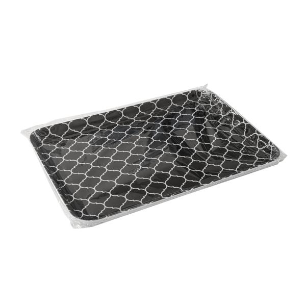 トレイです。モロッカン柄プリントのトレイです。料理などの持ち運びや調味料置き等に便利です。※成型上フィルムにシワが寄る場合がございます※電子レンジ・オーブン 非対応※高温の鍋や直接食べ物を乗せるのはおやめください※色の指定はできません●サイ...