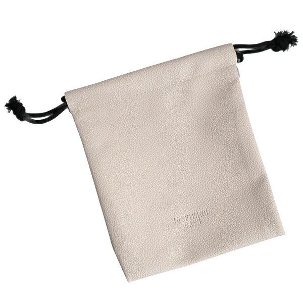 フェイクレザー巾着 15×18cm ［色指定不可］ (100円ショップ 100円均一 100均一 100均)
