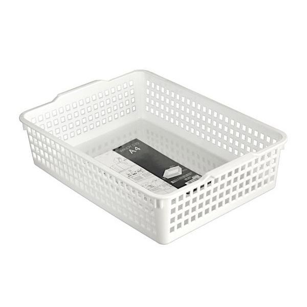 【THE WHITE COMPANY】アリババホワイトバスケット ストックバスケット ウィンディー520 ホワイト A4サイズ収納可 35.2