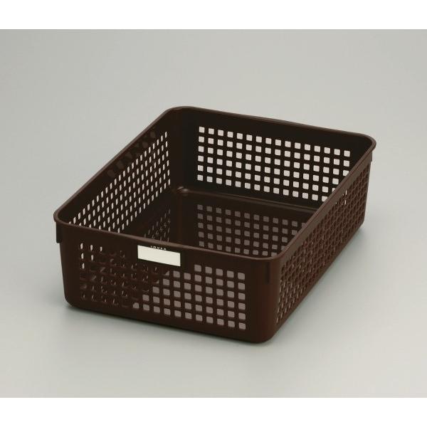 バスケット B5サイズ収納可 21.3×29×高さ8.8cm ブラウン : 100円雑貨
