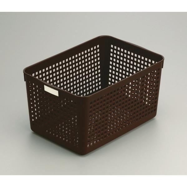 バスケット ディープ(18.2×26.4×高さ14.2cm) ブラウン : 100円雑貨