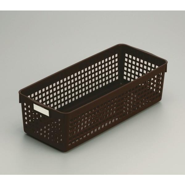 1個100円バスケット☆ バスケット ロング(13×30.1×高さ8.8cm) ブラウン (100円ショップ 100円