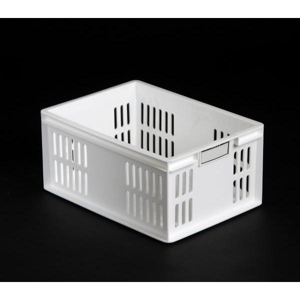 コンテナです。小物をまとめて収納できます。インデックス(索引・見出し)ラベル付きです。同じ商品を積み重ねる事ができます。●外寸(約)・148×205×高さ95mm●内寸(約)・130×187×深さ90mm●色・ホワイト●耐熱120度●原料樹...