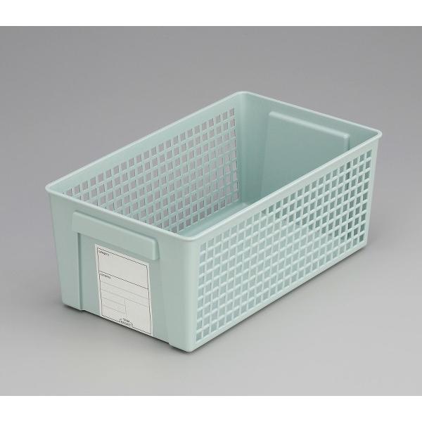 バスケット ワイド(16.5×28.7×高さ11.5cm) ブルー (100円