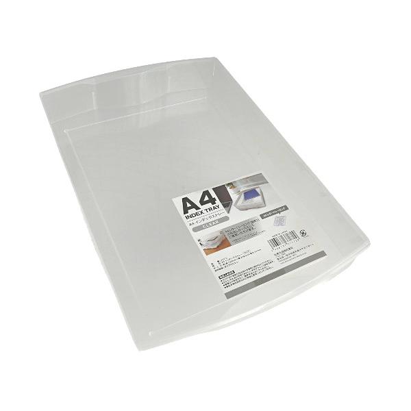 インデックストレイです。A4サイズの書類等の収納に便利なトレイです。別売りの「A4レタートレー ロング」の引き出しケースとしても使用できます。●サイズ(約)・335×220×高さ47mm●色・クリア●耐熱120度/耐冷-20度●原料樹脂・ポ...