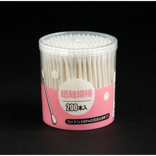 紙軸の綿棒、200本入りです。耳や鼻のお手入れにお使いいただけます。入浴やシャワー後のケアやお化粧直し等に便利です。●1本のサイズ(約)・全長75mm●材質・コットン100%●用途・綿棒 耳掃除 耳かき メイク 衛生 化粧●キーワード・めん...