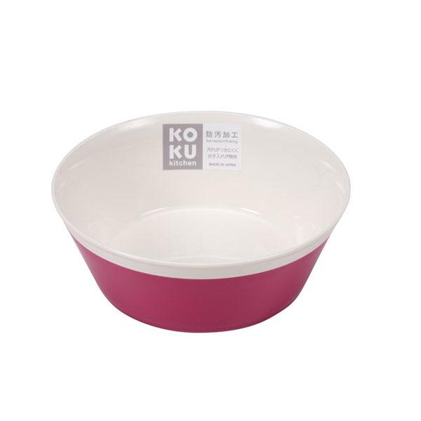 KOKUラウンド深皿 マゼンタピンク 小(直径14cm) (100円ショップ 100円