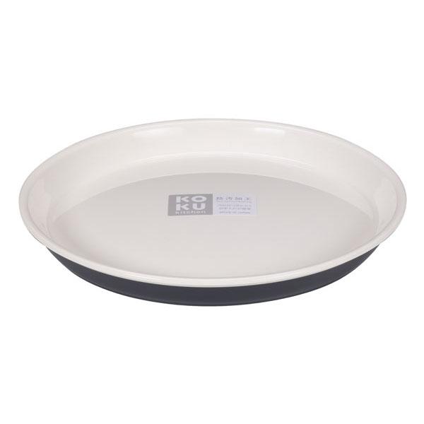 KOKUラウンド平皿 スチールグレー 小(直径17.5cm) (100円ショップ 100