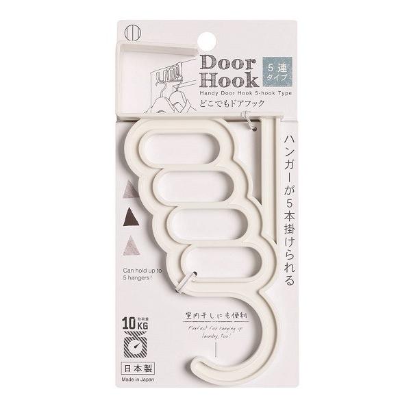 〇ドアに掛けられるハンガーフックです。取り付けられるドアの厚さは、約３〜３．５ｃｍです。ハンガーが５本掛けられます。洗濯の室内干しなどに便利です。※サッシ等、ドアの構造によっては取り付けられない場合もございます。※ドアとドア枠のすき間がせま...