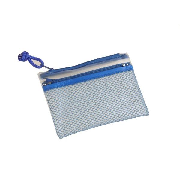 クリアWメッシュケース A6サイズ収納可 12.7×16.5cm ［色指定不可