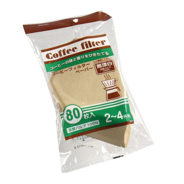 コーヒーフィルター、80枚入です。2~4杯のコーヒーを淹れるのに適したサイズです。コーヒーの味と香りをひきたてます。ゆったりドリップコーヒーをお楽しみください。●1枚のサイズ(約)・155×97mm●材質・紙●用途・ドリップコーヒー ホット...