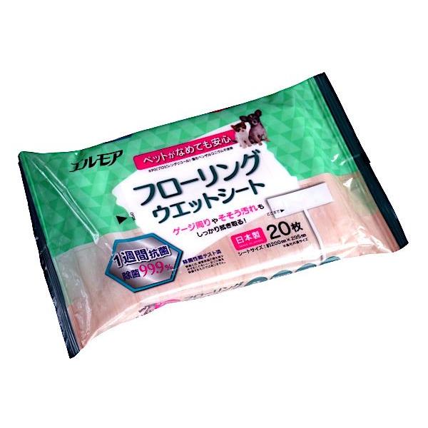 フローリング用のウェットシート、20枚入りです。お手持ちのワイパーに取り付けられます。ペットのゲージ周りやそそう汚れもしっかり拭き取ります。※全ての菌を除去するものではございません※水洗トイレには流さないでください●1枚のサイズ(約)・20...