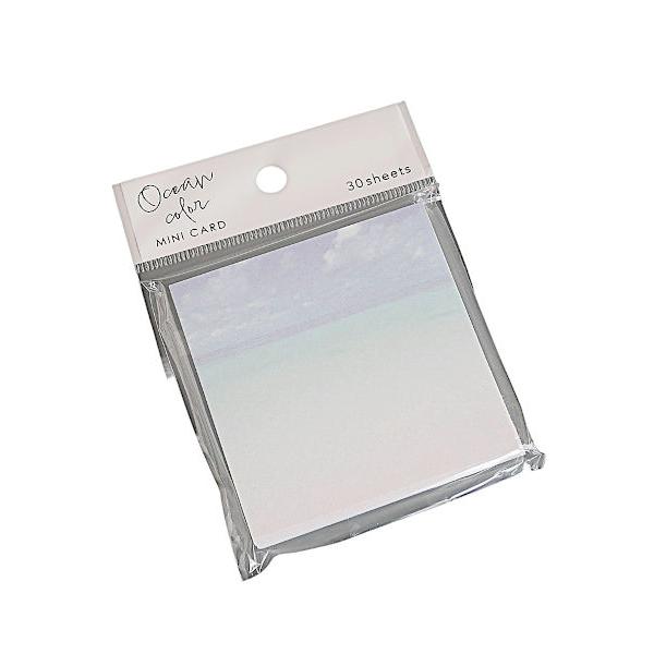 ミニカード スクエア オーシャンカラー 7×7cm 30枚入 ［色柄指定不可］ (100円ショップ 100円均一 100均一 100均)