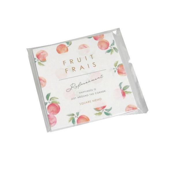 スクエアメモ フレッシュフルーツ 7.5×7.5cm 85枚 ［色柄指定不可