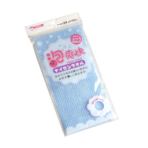 ナイロンタオルです。肌ざわりふつうのナイロンタオルです。なめらかできめ細かな泡で体の汚れをスッキリ落とします。少量の石けんでもよく泡立ちます。水切れがよくすすぎがラクです。●サイズ(約)・280×1000mm●材質・ナイロン100%●用途・...