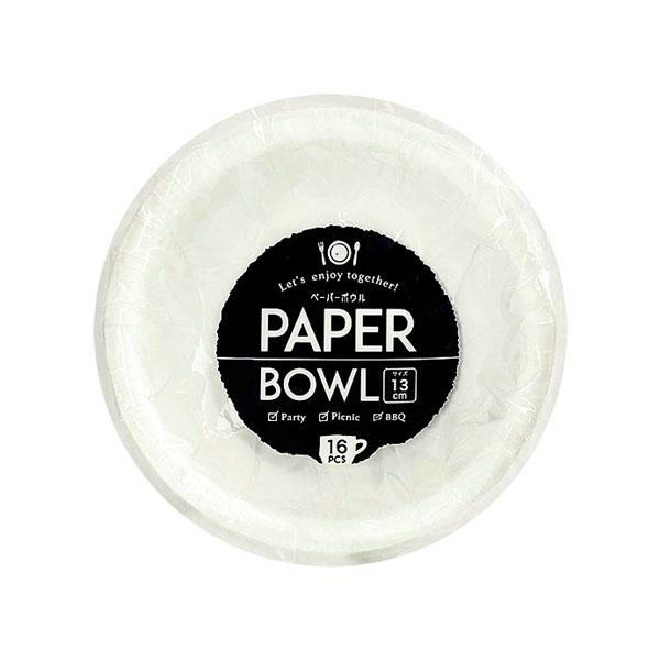 ○紙の深皿、１６枚入りです。深さがある為、食品がこぼれにくいです。使い捨てで、行楽やパーティに便利です。※電子レンジ・オーブントースター・冷凍庫等　非対応※熱い食品を乗せるとシミたり柔らかくなることがございます●１枚のサイズ（約）・直径１３...