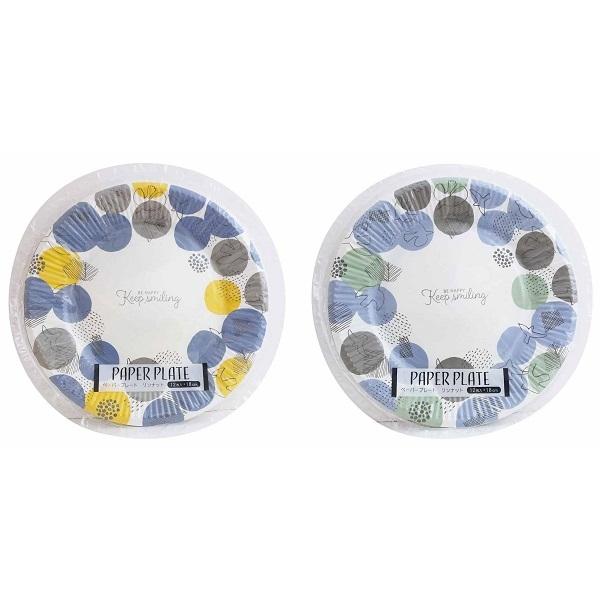 ○紙皿、１２枚入りです。鳥や自然モチーフの北欧風デザインです。２色×各６枚のセットです。パーティーやアウトドアなど、料理の提供にお使いください。※使い捨ての製品です※電子レンジ・オーブン・オーブントースター・冷凍庫　非対応●１個のサイズ（約...