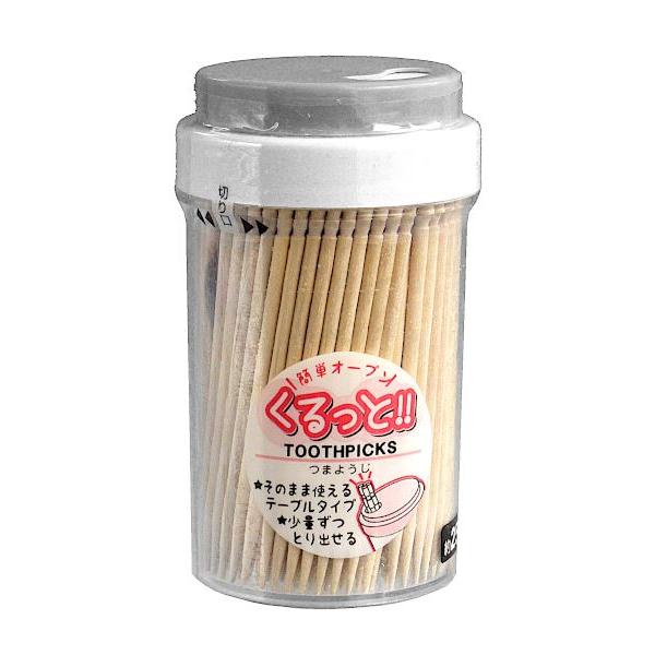 つまようじ、約250本入りです。フタを回すと少量ずつ取り出せるケース付きです。滅菌処理を施しております。そのまま食卓に置いて使えます。●1個のサイズ(約)・爪楊枝:全長65mm ケース:直径45×高さ78mm●材質:樺材●用途・爪楊枝 楊枝...