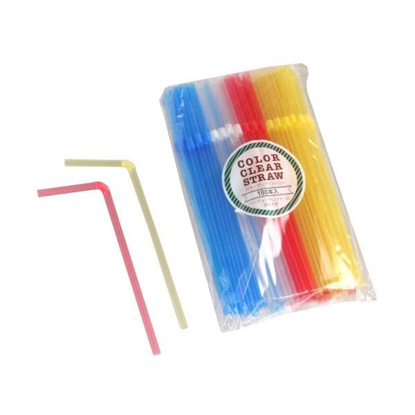 ストロー、100本入りです。4色のクリアカラーのカラフルなストローです。飲みやすい曲がるタイプです。パーティーやレジャーにオススメです。●1本のサイズ(約)・直径6×全長210mm●耐熱60度/耐冷-10●色・カラークリア●材質・ポリプロピ...