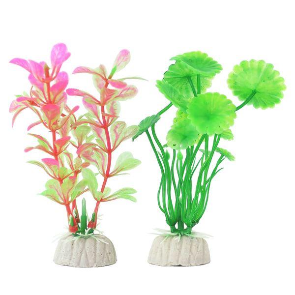 人工水草、2個入りです。鑑賞魚水槽用の人工水草です。ポリエチレン製でお手入れ簡単です。カラフルで水槽が明るくなります。※形の指定はできません●サイズ(約)・(一例)32×20×全長111mm●材質・水草:ポリエチレン 土台:陶器●用途・水草...