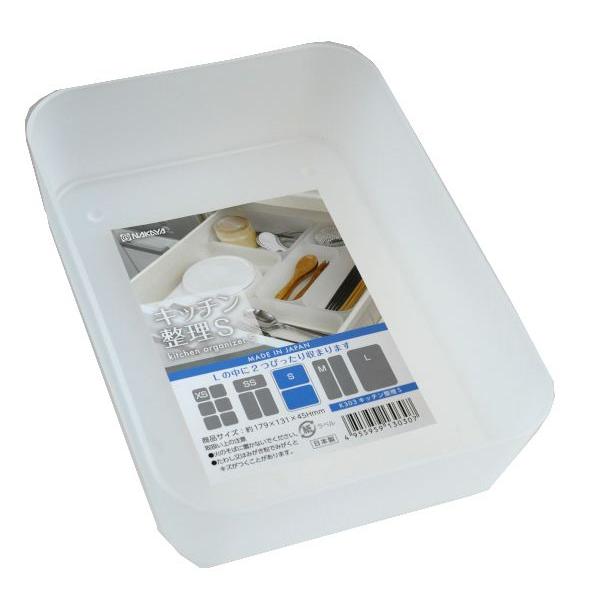 整理ケースです。キッチン周りや引き出し内の小物をスッキリ収納できます。別売りのキッチン整理シリーズと組み合わせて使うこともできます。●サイズ(約)・179×131×高さ45mm●容量(約)・830ml●耐熱120度/耐冷-20度●材質・ポリ...