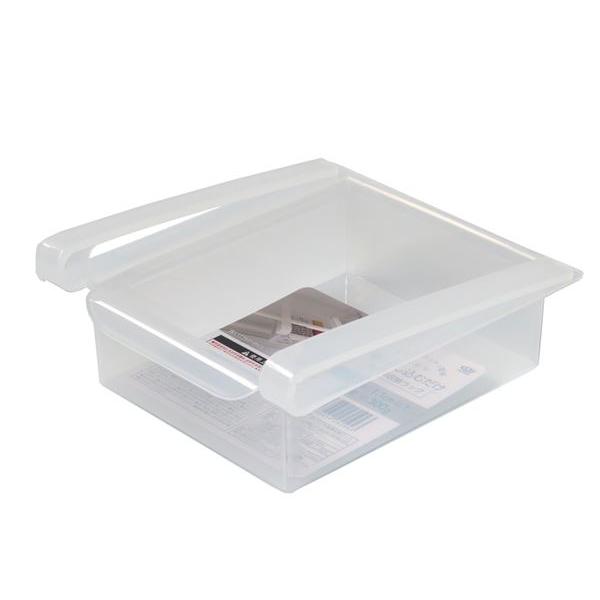 冷蔵庫用の収納ラックです。冷蔵庫内の棚板に差し込むだけで、引き出し式の収納を追加することができます。厚み約1.1cm以下の棚板に使用できます。冷蔵庫の開いた空間を有効活用でき収納力がアップします。※冷凍庫・電子レンジ・オーブン・熱湯・食器洗...