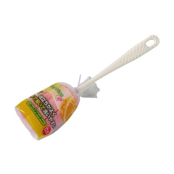 コップクリーナーです。柄付きで水筒やコップなどの底もスッキリ洗えます。泡立ちのよいスポンジと、汚れ落ちのよい不織布を組み合わせたスポンジです。抗菌・防臭加工でクリーナーを細菌・悪臭から守り、清潔で衛生的です。※色の指定はできません●サイズ(...