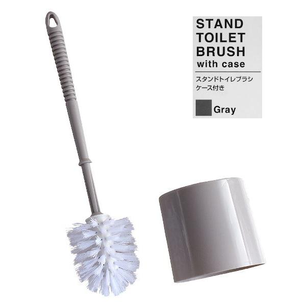 トイレブラシです。トイレブラシとケースのセットです。サッととりだして掃除ができます。●サイズ(約)・直径105×高さ350mm●色・グレー●耐熱100度●材質ポリプロピレン●用途・トイレ 掃除 ブラシ 清掃 便所 ケース スタンド●キーワー...