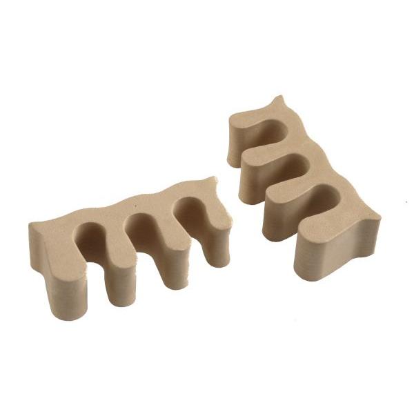 足指開きパット、2個入りです。挟めば足の指を広げられます。リラックスしたいときやネイルを塗るときにも便利です。●1個のサイズ(約)・95×40×30mm●材質・発泡ポリエチレン●用途・足指 フットケア リラックス ネイル マッサージ●キーワ...