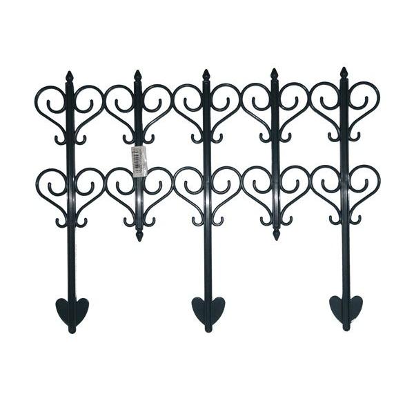 ガーデニング用のフェンスです。お庭のレイアウト・花壇の縁取り・仕切りに使えるフェンスです。土に差し込むだけで簡単に設置できます。●サイズ(約)・幅450×高さ345mm(フェンス部分の高さ225mm)●色・緑●耐熱110度/耐冷-20度●材...