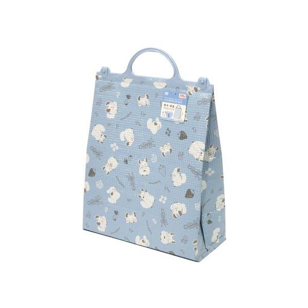 保冷・保温アルミバッグ チンチラ柄 L(35×29.5×マチ14.5cm) : 100円