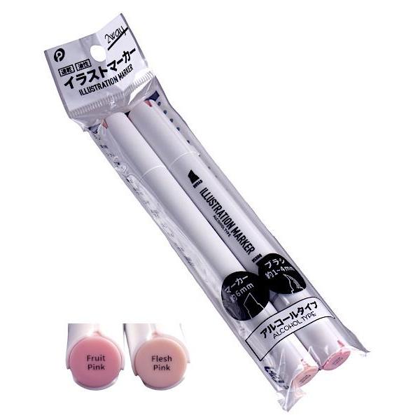 イラストマーカー 2WAY アルコールタイプ フレッシュピンク/フルーツ