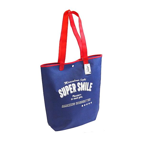 トートバッグ 42×29.5×マチ10cm スーパースマイル ［色柄指定不可