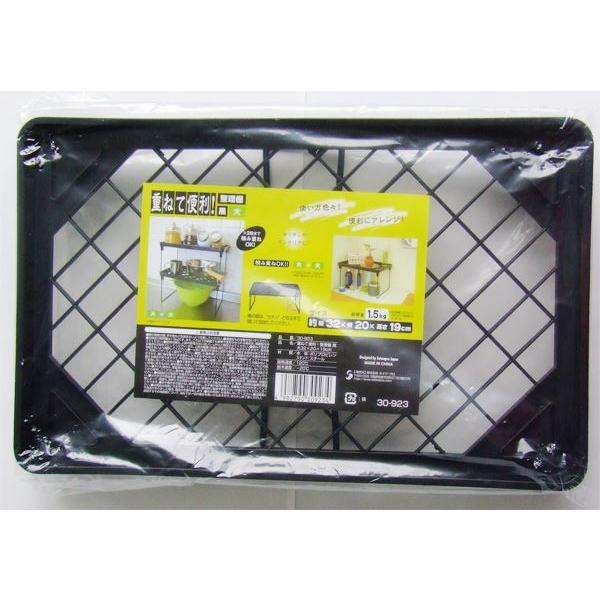 整理棚です。キッチン用品やインテリアの収納に便利なラックです。シリーズを組み合わせて重ねて使えます。※積み重ねは2段までにしてください●サイズ(約)・320×200×高さ190mm●色・ブラック●耐熱120度/耐冷-20度●材質・本体:ポリ...