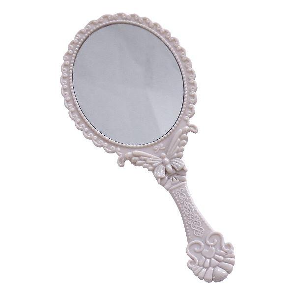 スタンド&amp;ハンドミラーです。スタンドミラーとしても、ハンドミラーとしてもお使いいただけます。ミラー部分のサイズは約9×7cmです。お化粧をしたり、身だしなみのチェック等にお使いいただけます。※製品ごとに色のバラつきが若干生じる場合が...