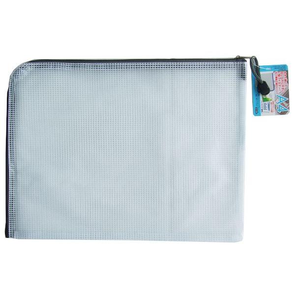 メッシュケースです。糸入り補強の丈夫なメッシュケースです。A4サイズ(29.7×21cm)まで収納可能です。クリアメッシュで中身がわかります。L型ファスナーで大きく開いて出し入れしやすいです。書類や小物の収納など幅広く使えます。※縫製品の為...