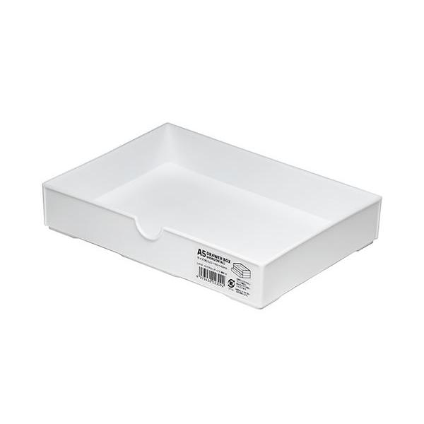 引き出しボックスです。ホワイトのシンプルな収納ボックスです。別売りの「引き出しラック A5サイズ対応 横型 ホワイト 23.6×16.6×4.7cm」(JAN:4973430023085)と組み合わせて使えます。小物や伝票の整理等に便利です...