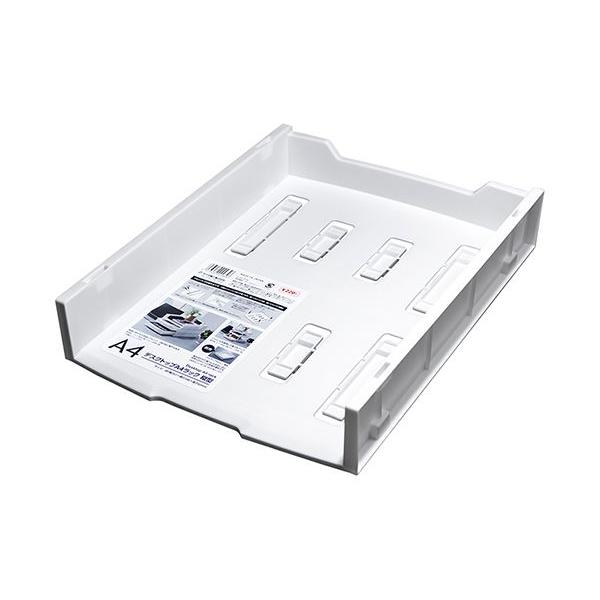 A4サイズのラックです。同じ商品を積み重ねて2段3段と増やせます。付属のジョイントを使用して高さをアップすることも可能です。長いジョイント4個/短いジョイント4個が付属しております。別売りの「デスクトップA4トレー 縦型 ホワイト 23.3...