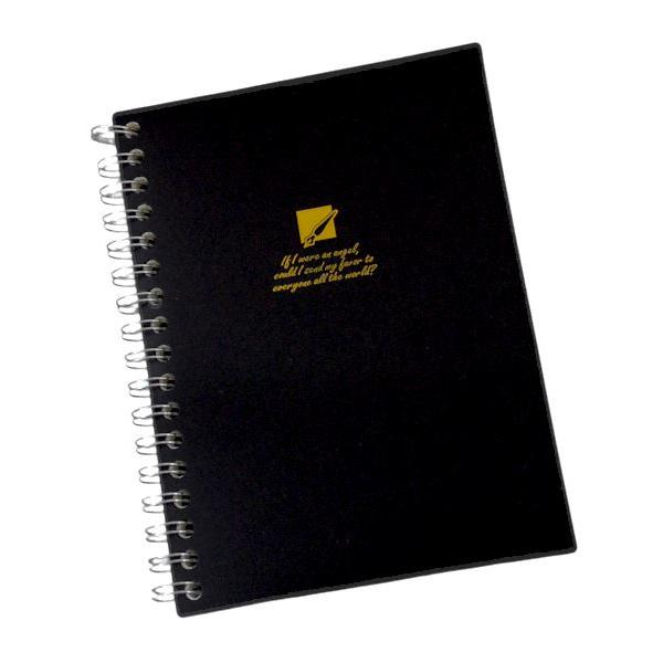 A6Wリングノート HS A罫 黒 70枚 (100円ショップ 100円均一 100均一