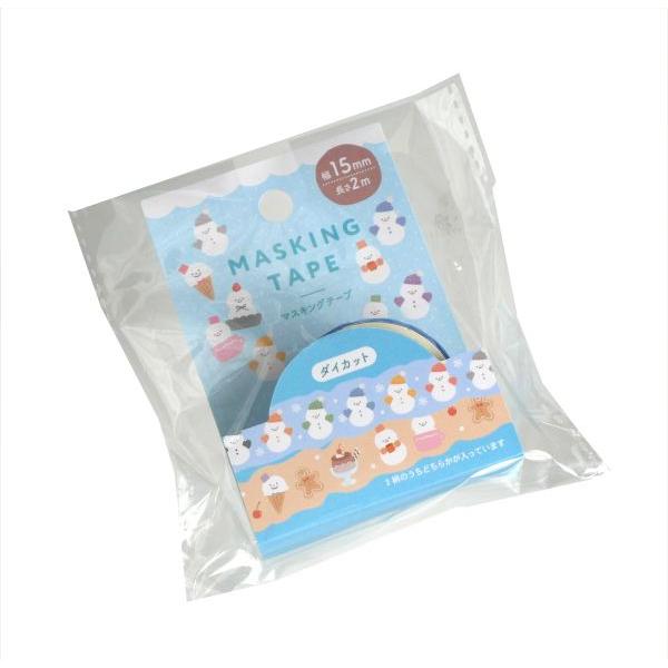 マスキングテープです。雪だるま柄のダイカットマスキングテープです。ノートや手帳に貼ったりラッピングなどにも使えます。※色・柄の指定はできません●サイズ(約)・15mm×長さ2m●材質・パルプ●用途・マスキングテープ シール デコレーション ...