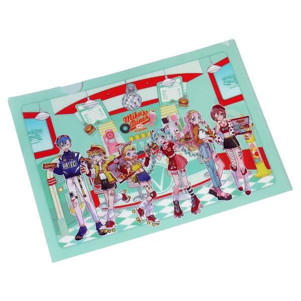 クリアホルダー 初音ミク ダイナー柄 31×22cm ［色柄指定不可