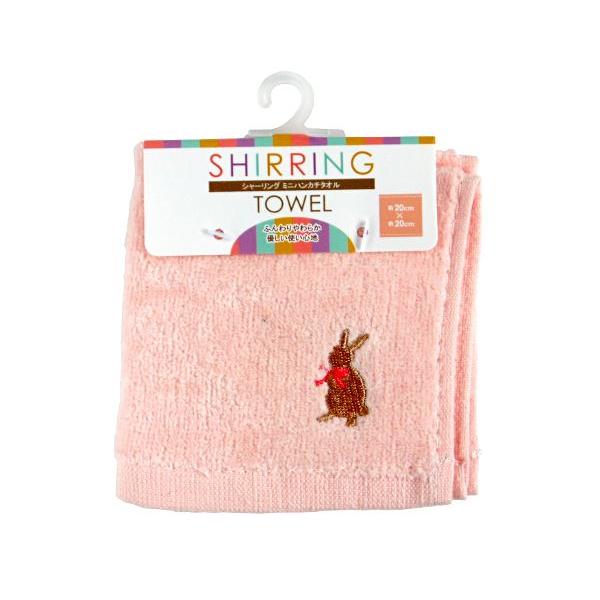 ハンカチタオル ２０ ２０ｃｍ ピンク色 うさぎ柄 2snp061 100円雑貨 日用品卸 Bababa 通販 Yahoo ショッピング
